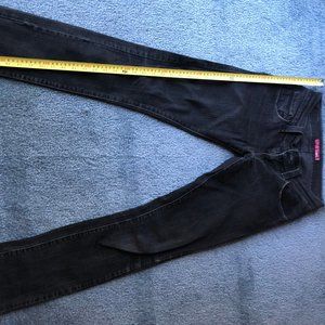 Levis 504 TILTED BLACK DISTRESSED STRETCH JEANS 3L